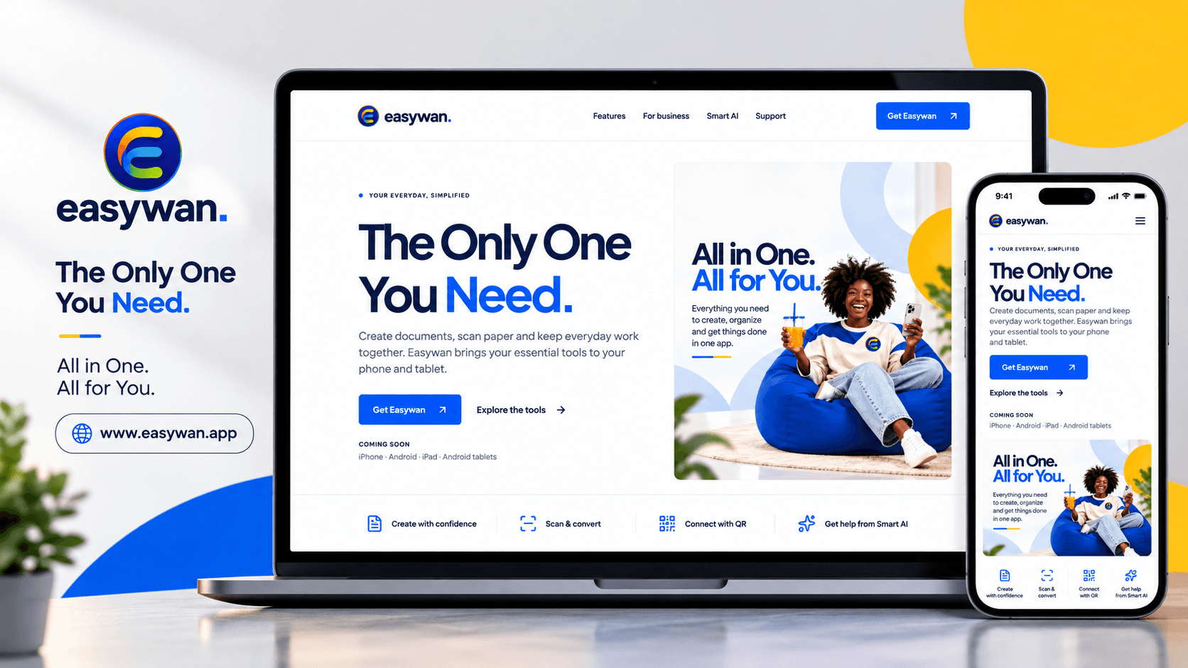 Easywan product and website preview