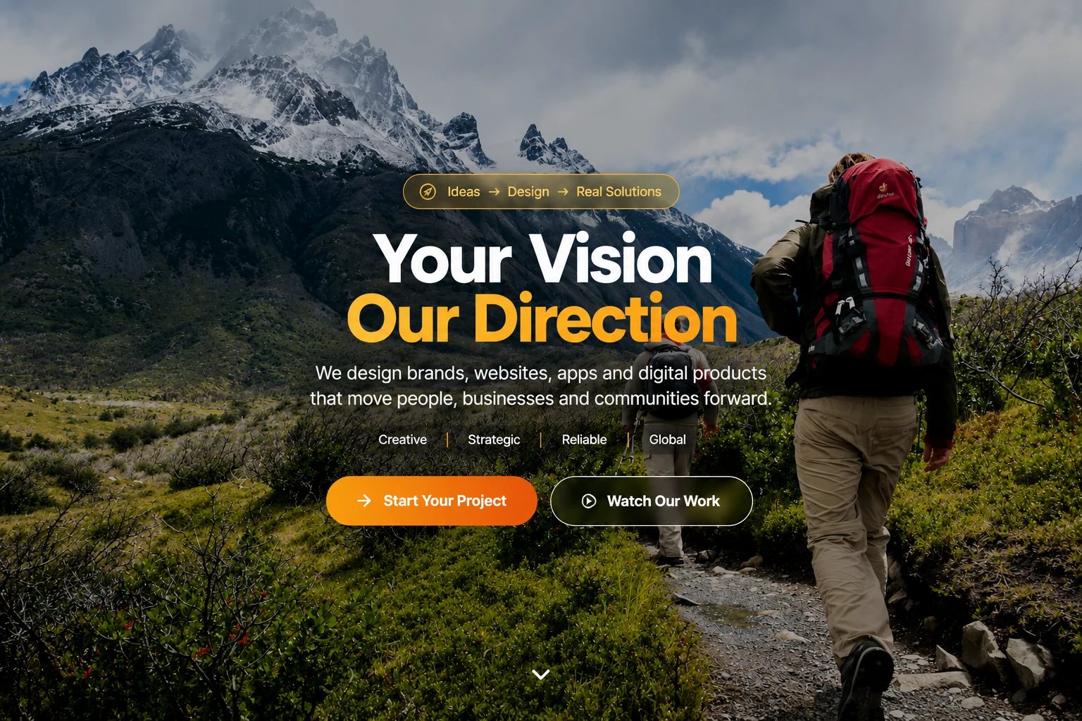 Vision into direction — full design preview