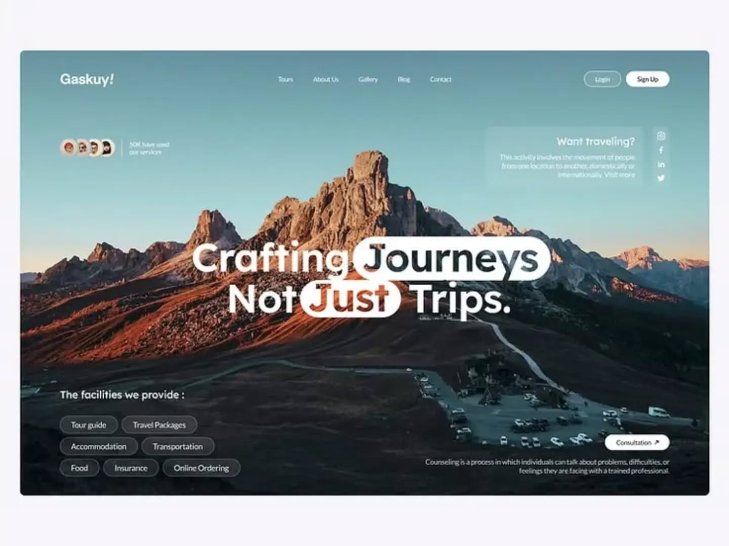 Journeys worth discovering — full design preview